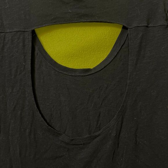 VS PINK L Open Back Tee Large Victoria’s Secret Black Short Sleeve - Picture 6 of 6